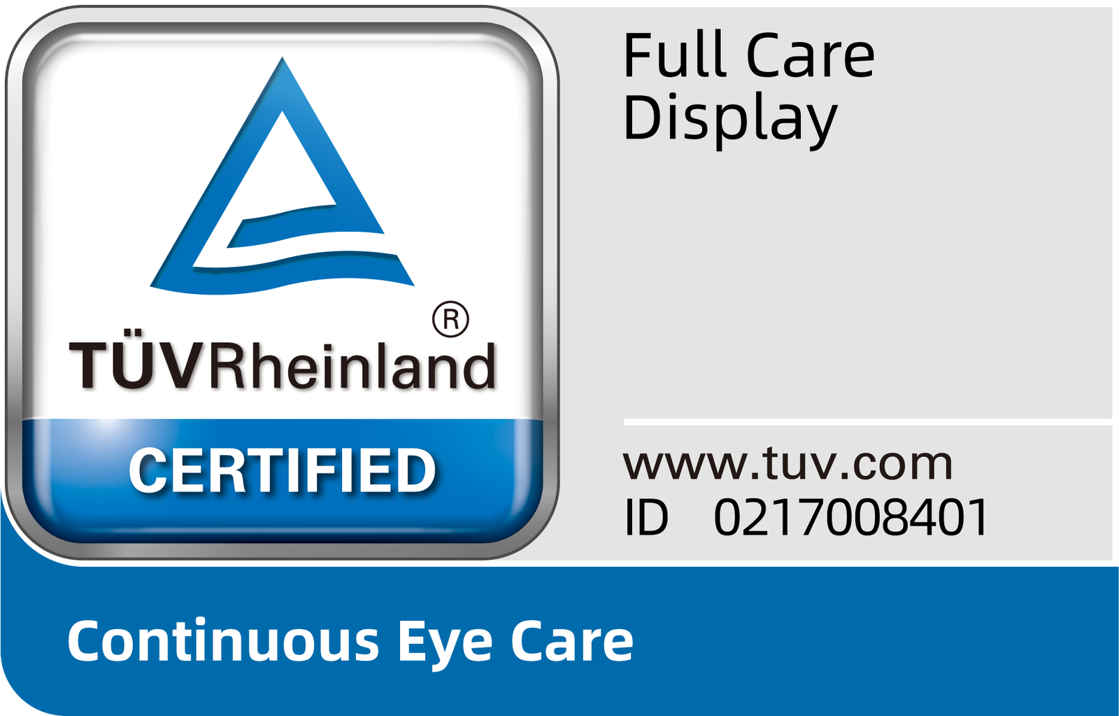 شهادة TÜV Rheinland Full Care Display 3.0